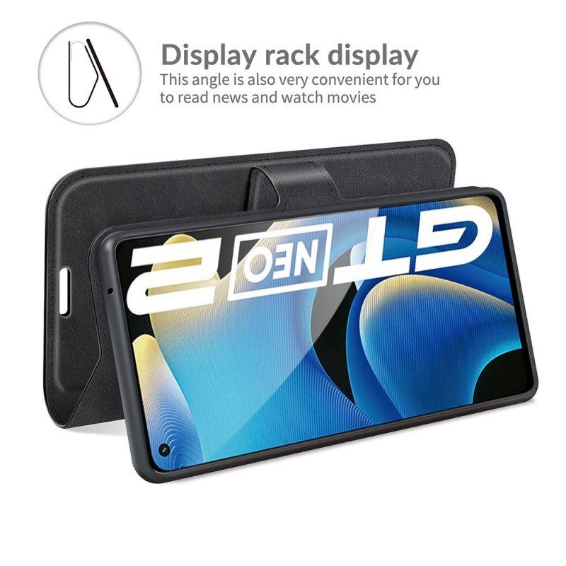 Flip Case voor Realme GT Neo 3T / Neo 2 Kunstleer Slank