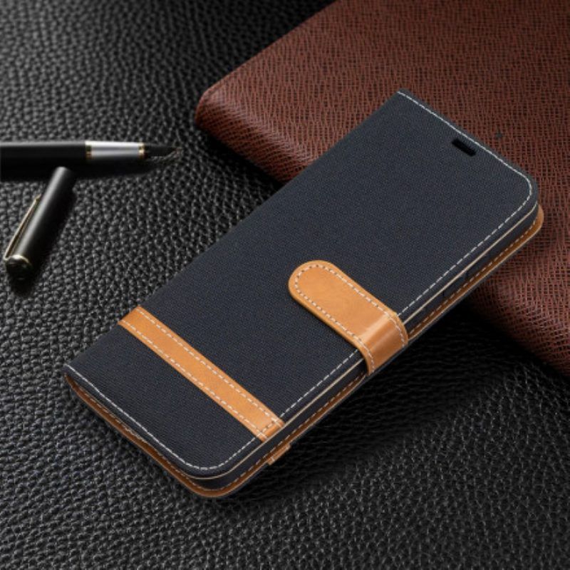 Flip Case voor Samsung Galaxy A52 4G / A52 5G / A52s 5G Met Ketting Band Van Stof En Leereffect