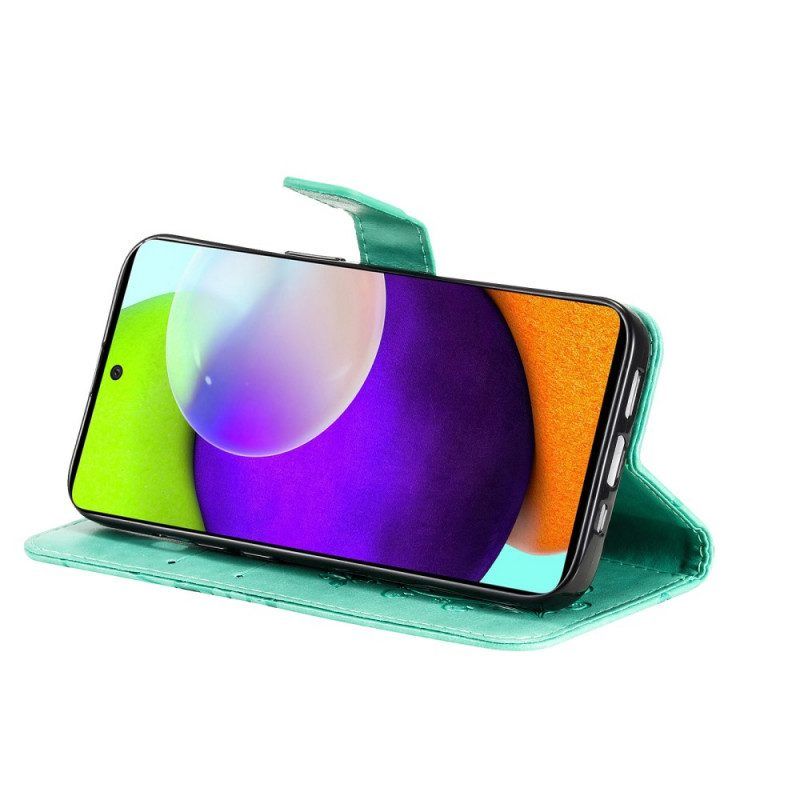 Flip Case voor Samsung Galaxy A53 5G Met Ketting Gigantische Riemvlinders