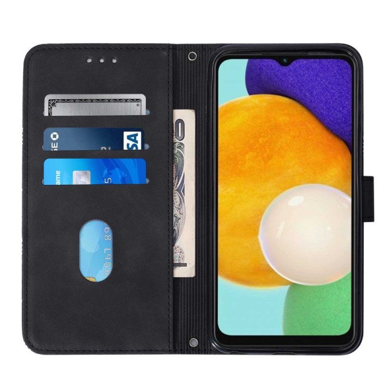 Flip Case voor Samsung Galaxy A54 5G Met Ketting Riem Driehoeken