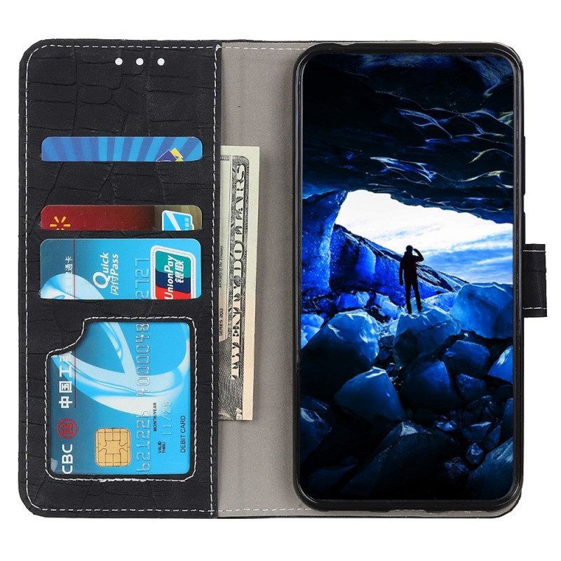 Flip Case voor Samsung Galaxy M23 5G Krokodillenhuidstijl