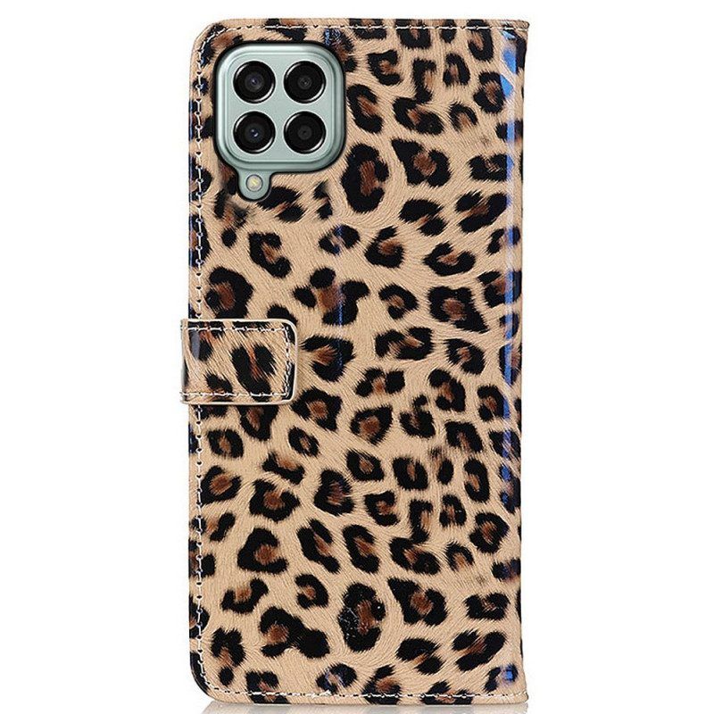 Flip Case voor Samsung Galaxy M33 5G Klein Luipaardeffect