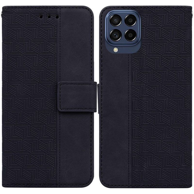 Flip Case voor Samsung Galaxy M33 5G Met Ketting Patroon Met Bandjes