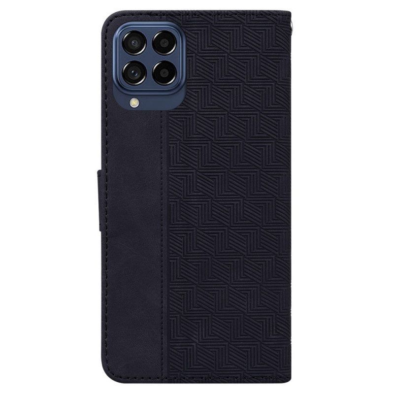 Flip Case voor Samsung Galaxy M33 5G Met Ketting Patroon Met Bandjes