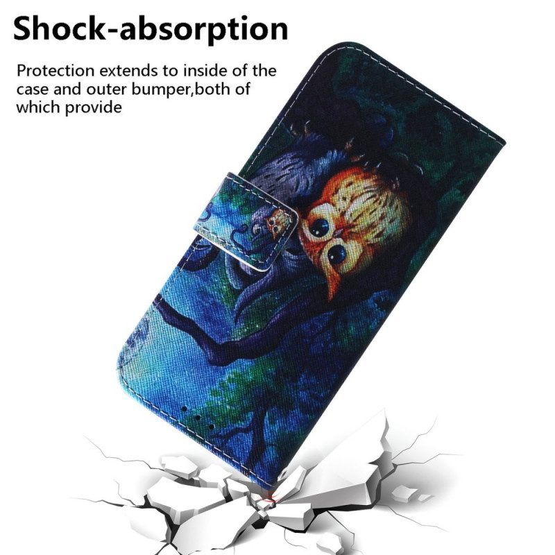 Flip Case voor Samsung Galaxy M52 5G Mysterieuze Uilen