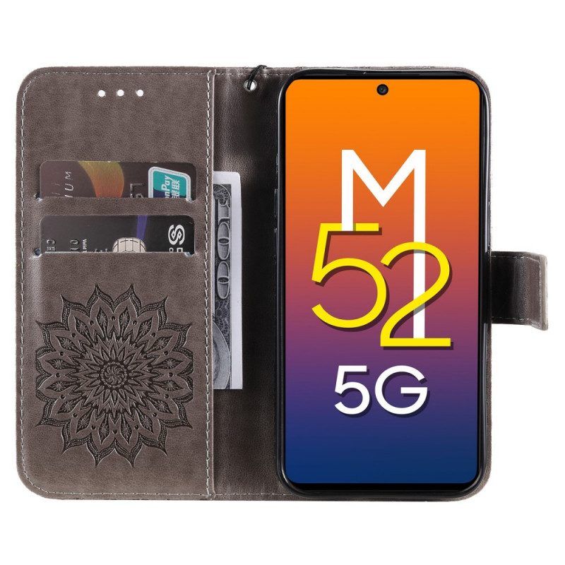 Flip Case voor Samsung Galaxy M52 5G Oosterse Mandala