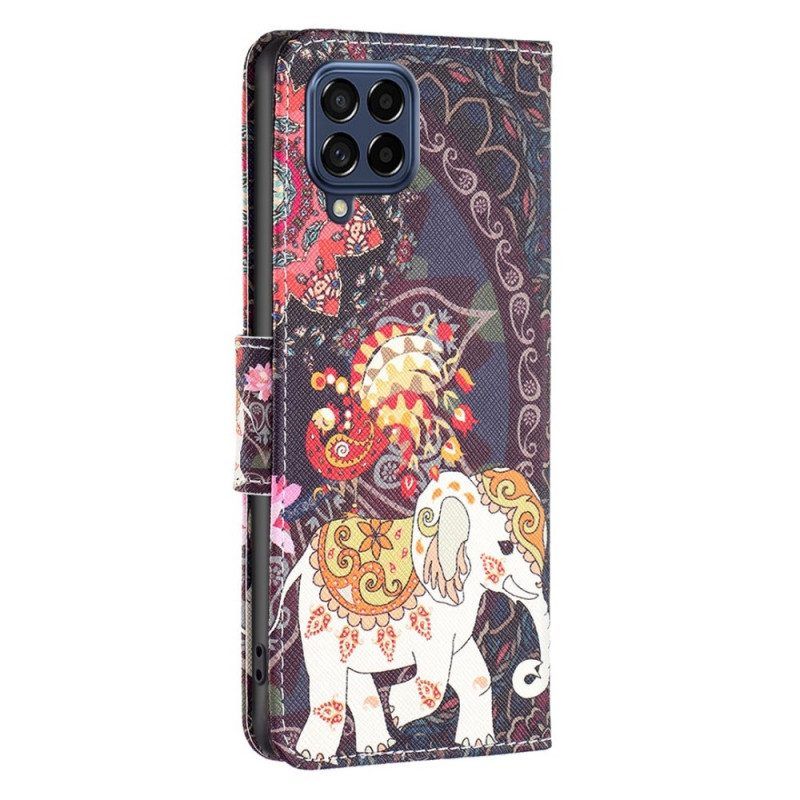 Flip Case voor Samsung Galaxy M53 5G Indische Olifant