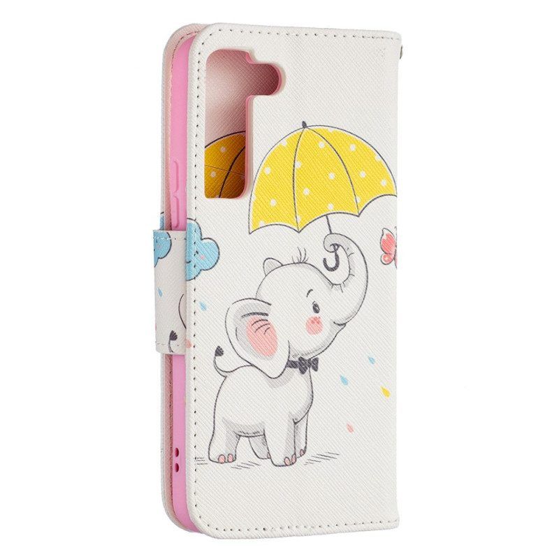 Flip Case voor Samsung Galaxy S22 5G Baby Olifant