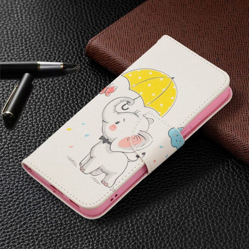 Flip Case voor Samsung Galaxy S22 5G Baby Olifant