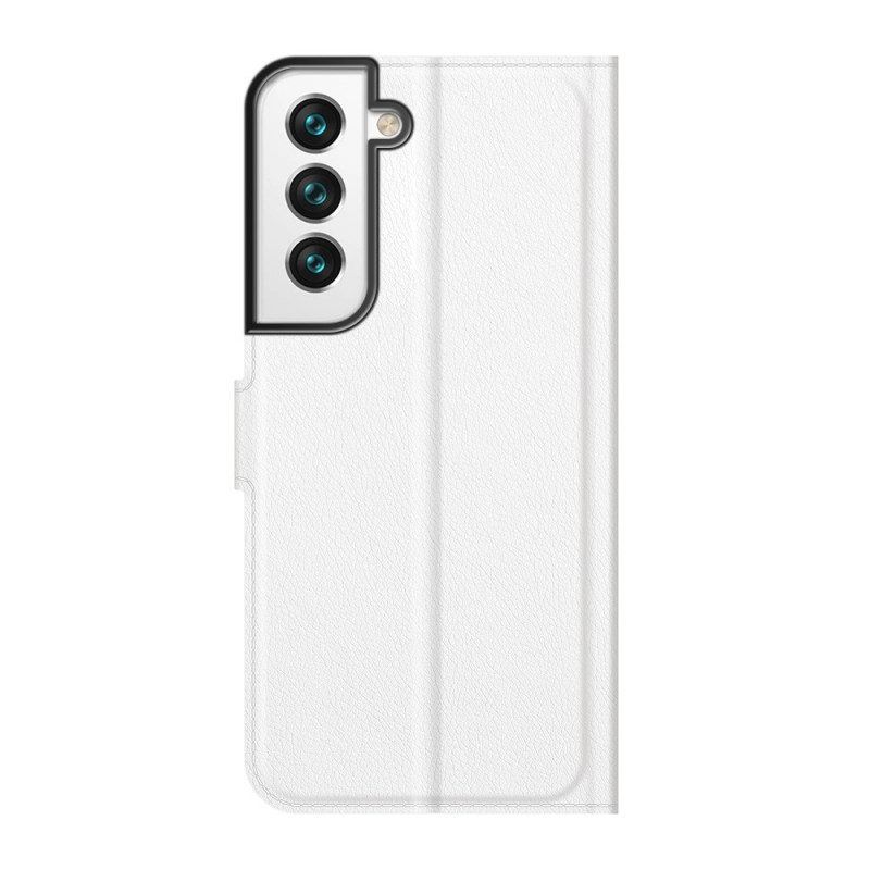 Flip Case voor Samsung Galaxy S22 5G Klassiek Litchi-leereffect