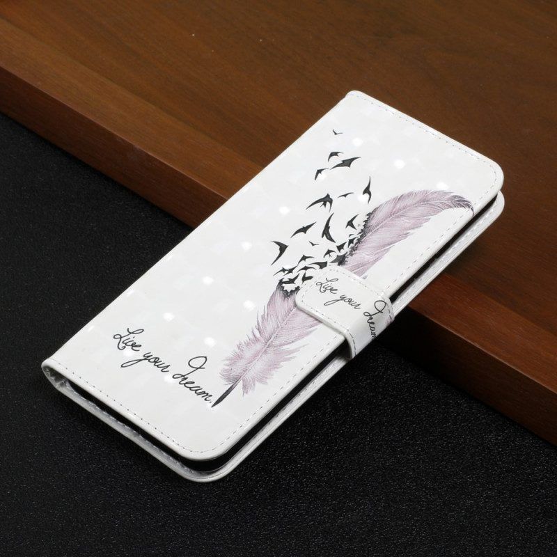 Flip Case voor Samsung Galaxy S22 5G Leef Je Droom