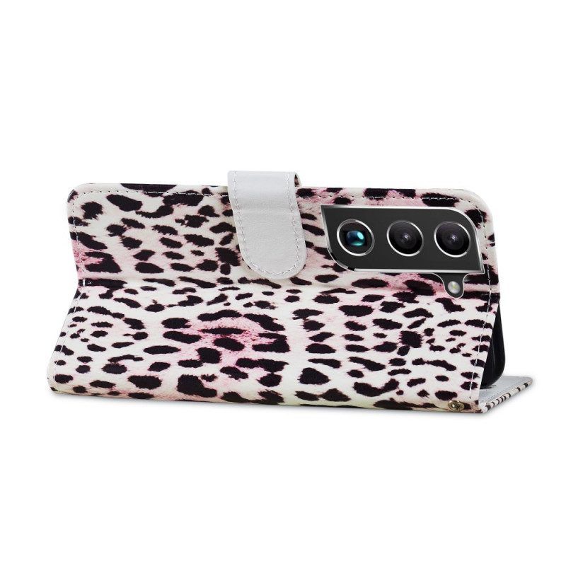 Flip Case voor Samsung Galaxy S22 5G Luipaardprint