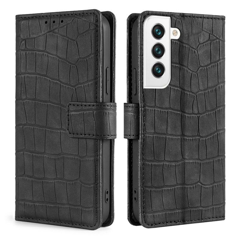 Flip Case voor Samsung Galaxy S22 Plus 5G Krokodillenhuid-effect