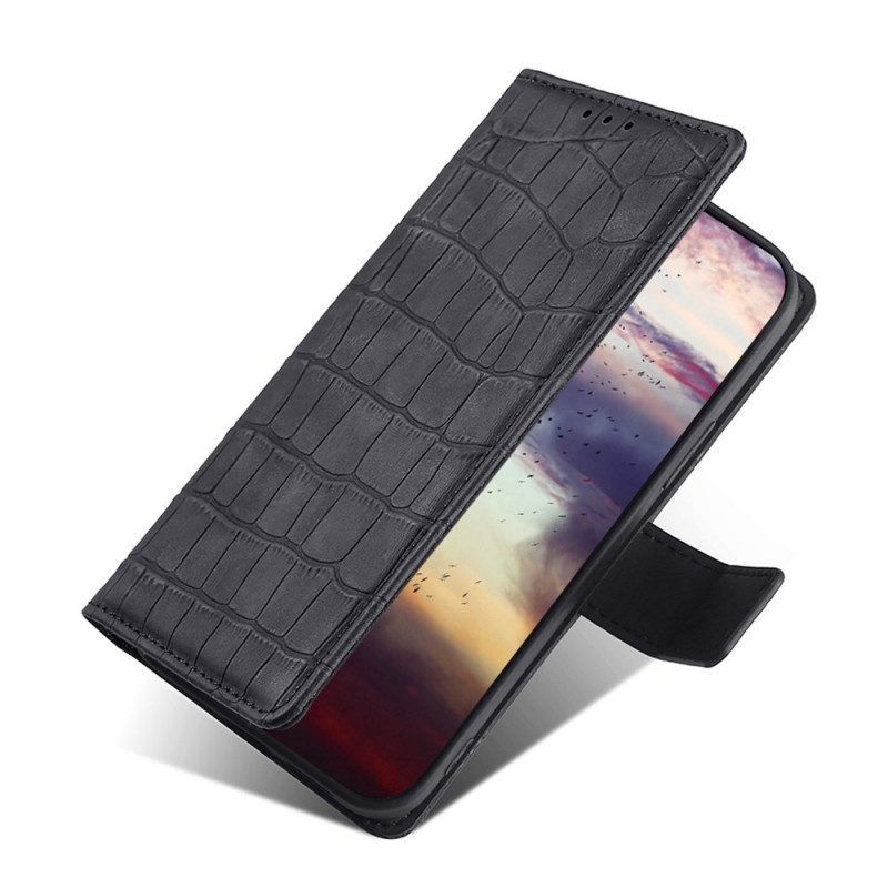 Flip Case voor Samsung Galaxy S22 Plus 5G Krokodillenhuid-effect