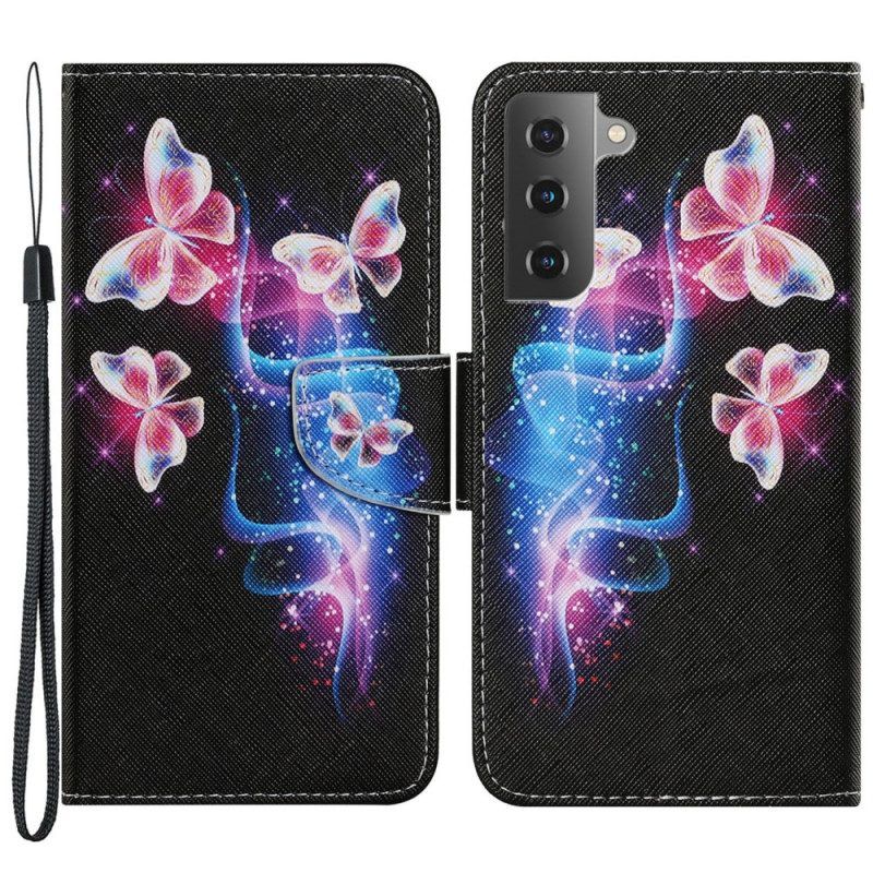 Flip Case voor Samsung Galaxy S22 Plus 5G Magische Vlinders