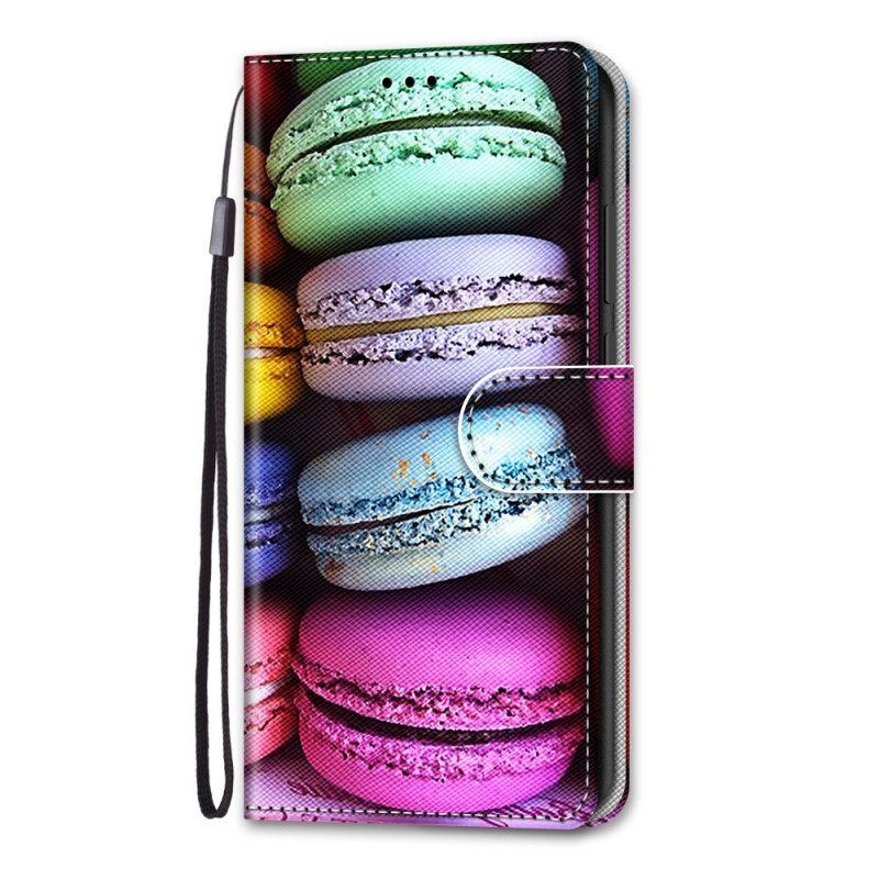 Flip Case voor Samsung Galaxy S22 Ultra 5G Macarons