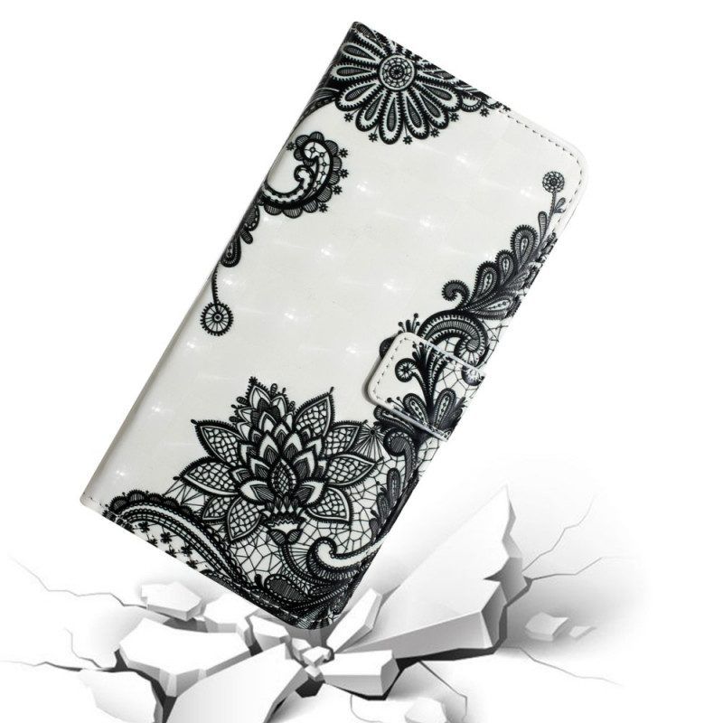 Flip Case voor Samsung Galaxy S22 Ultra 5G Met Ketting Verwijderbare Riem Veter