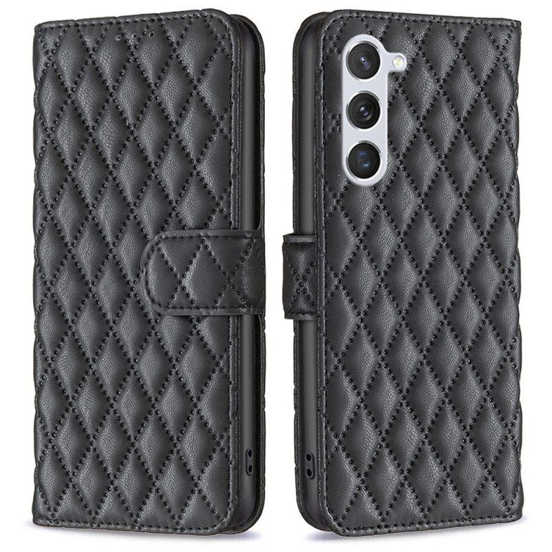 Flip Case voor Samsung Galaxy S23 5G Gewatteerde Binfen Kleur