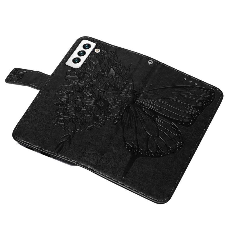 Flip Case voor Samsung Galaxy S23 5G Vlinderontwerp Met Sleutelkoord