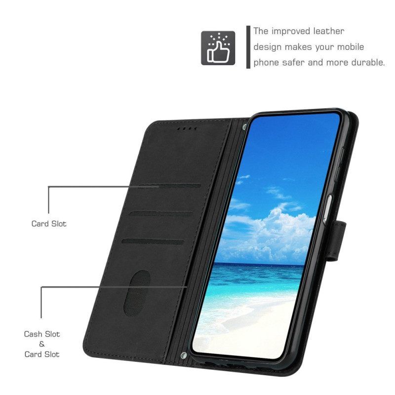 Flip Case voor Samsung Galaxy S23 Plus 5G Glimlach Met Schouderriem