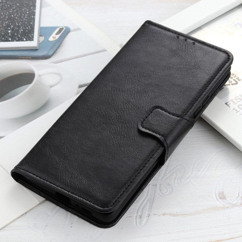 Flip Case voor Samsung Galaxy S23 Ultra 5G Stijl Lederen Gesp Omkeerbaar