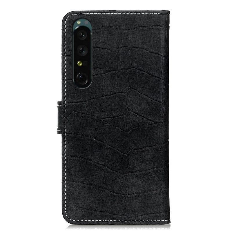 Flip Case voor Sony Xperia 1 IV Krokodil