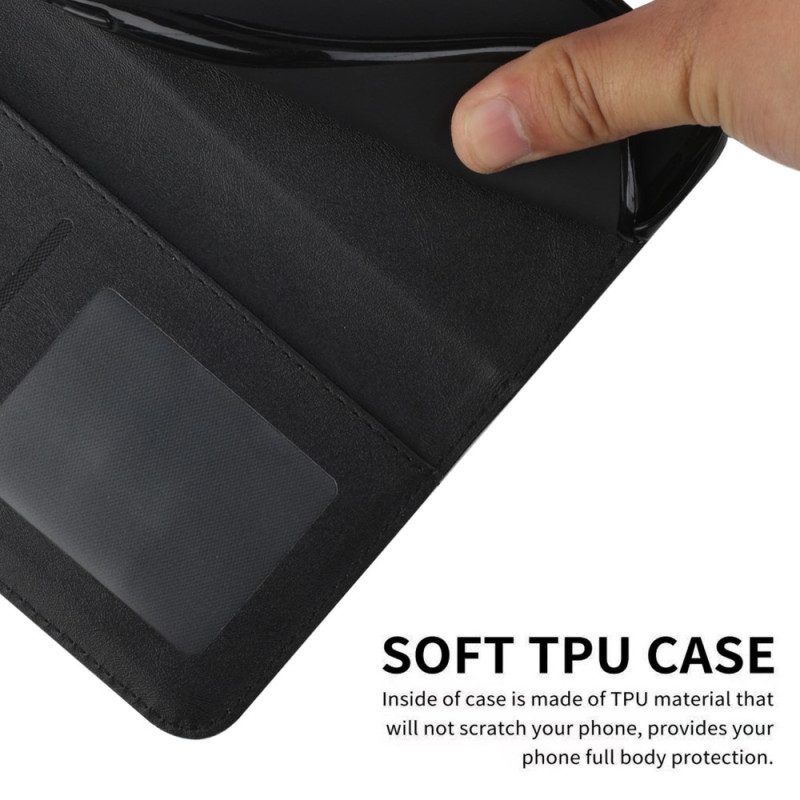 Flip Case voor Sony Xperia 10 IV Geometrische Lederen Stijl Met Riem