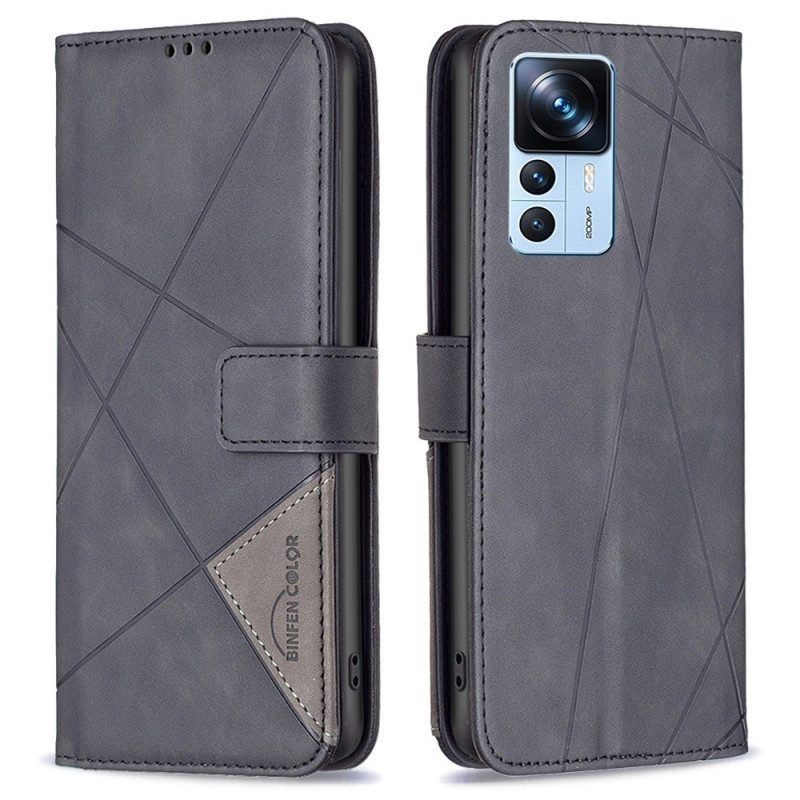 Flip Case voor Xiaomi 12T / 12T Pro Binfen-kleurendriehoeken