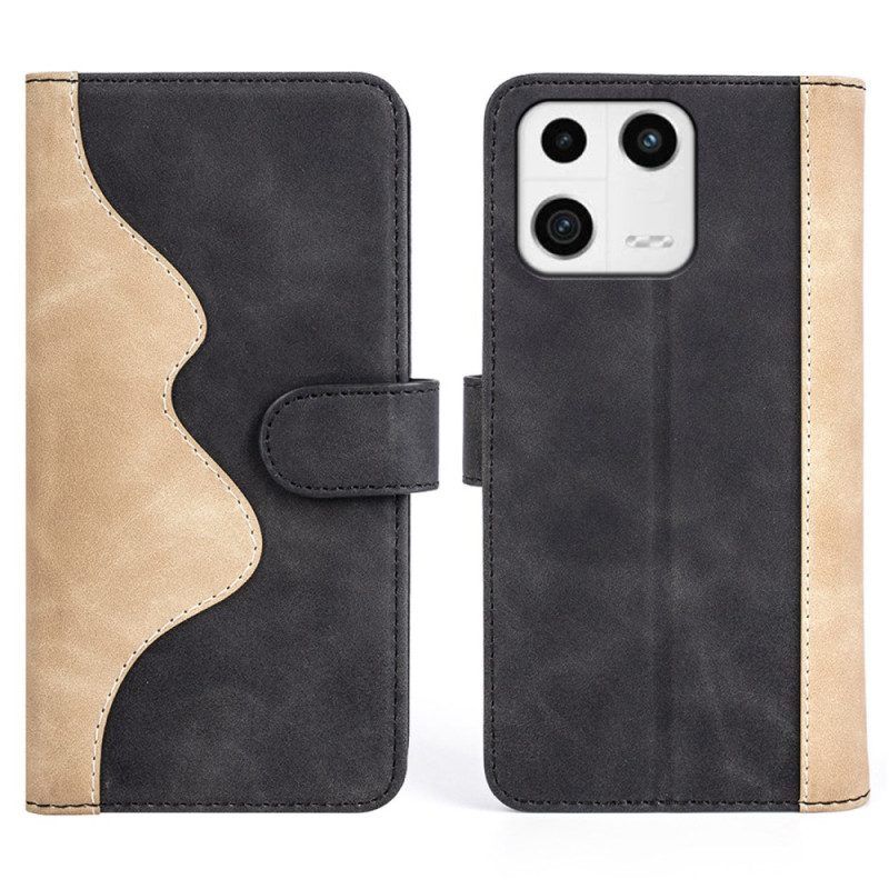 Flip Case voor Xiaomi 13 Golf Lederen Stijl