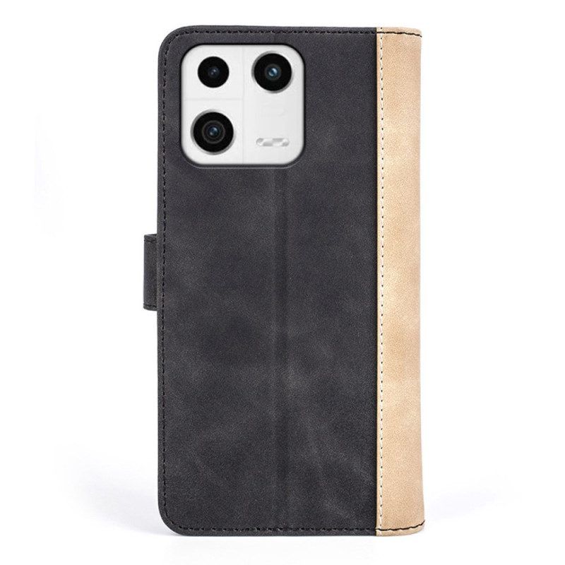 Flip Case voor Xiaomi 13 Golf Lederen Stijl