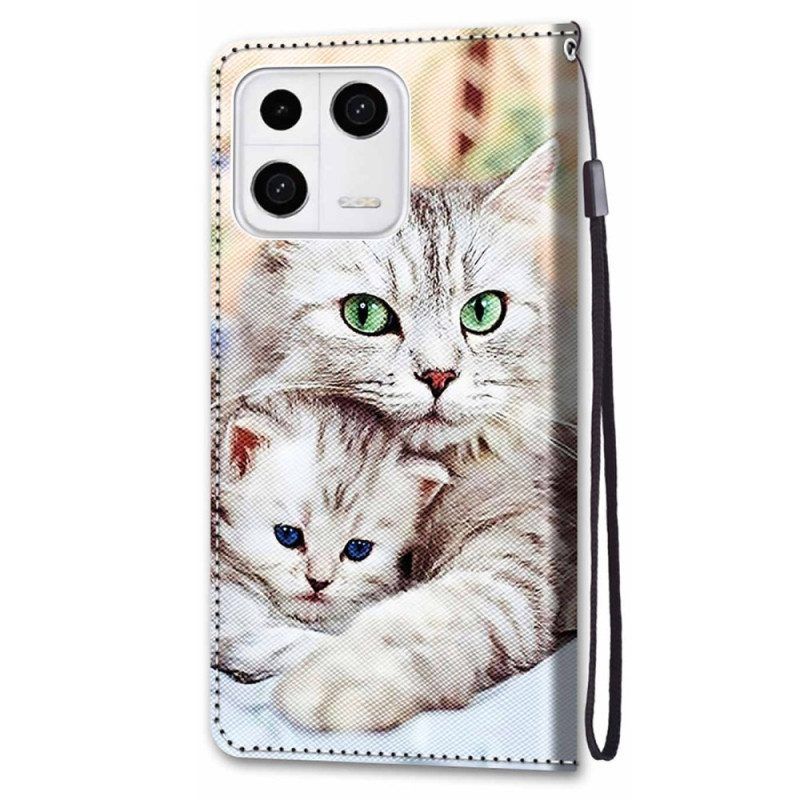 Flip Case voor Xiaomi 13 Katten Familie