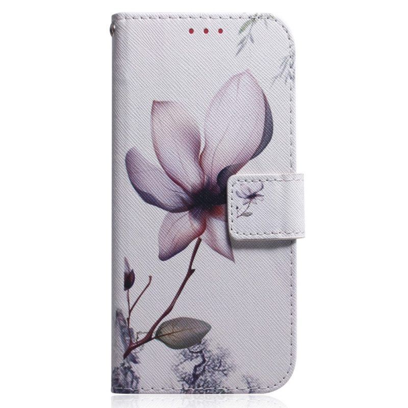 Flip Case voor Xiaomi Redmi A1 Bloem Stoffig Roze