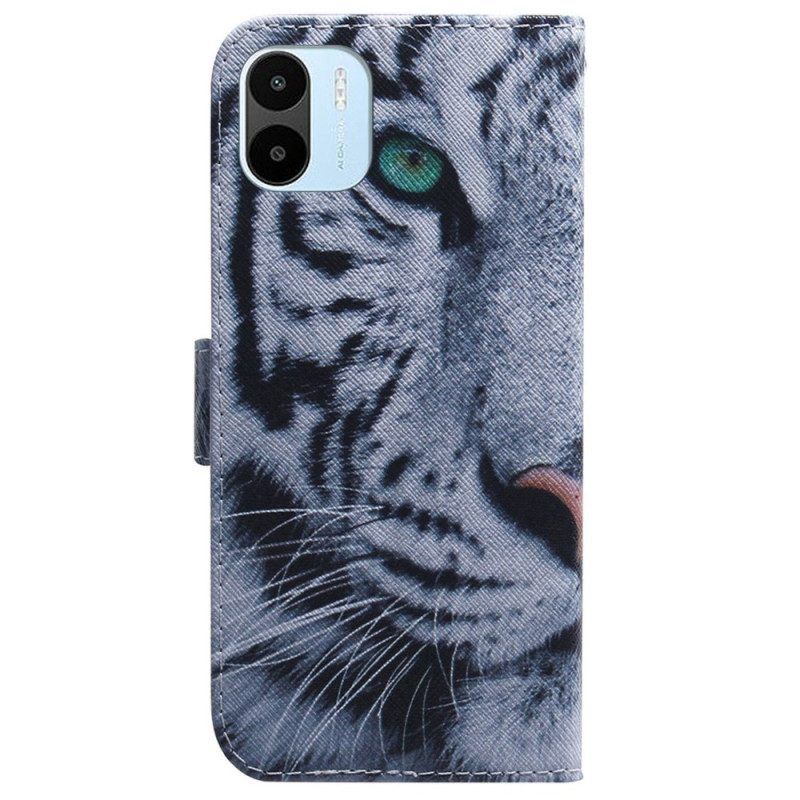 Flip Case voor Xiaomi Redmi A1 Witte Tijger