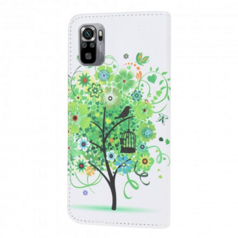 Flip Case voor Xiaomi Redmi Note 10 / 10S Groene Boom