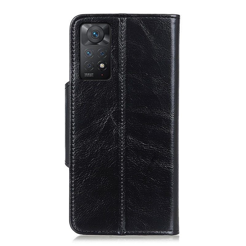 Flip Case voor Xiaomi Redmi Note 11 Pro / 11 Pro 5G Khazneh Knoop Van Imitatielakleer