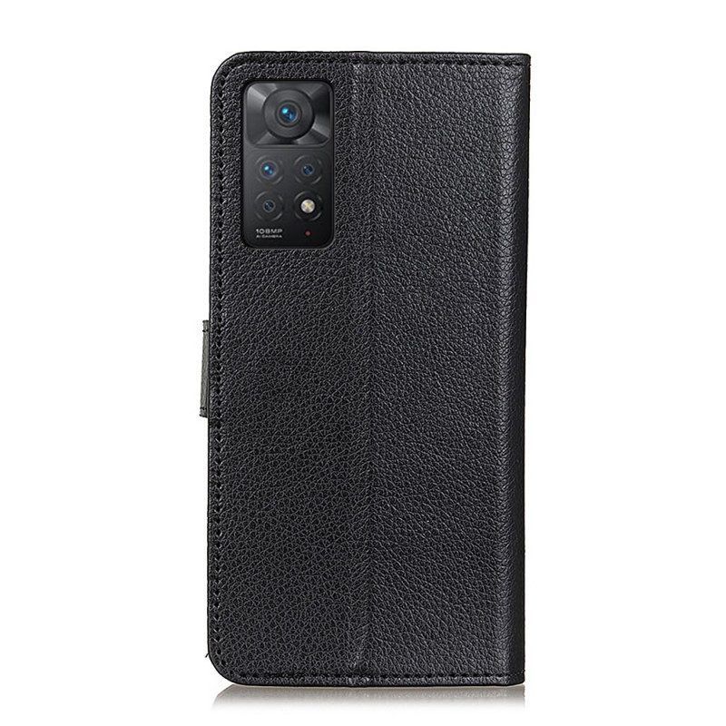 Flip Case voor Xiaomi Redmi Note 11 Pro / 11 Pro 5G Traditioneel Litchi Kunstleer