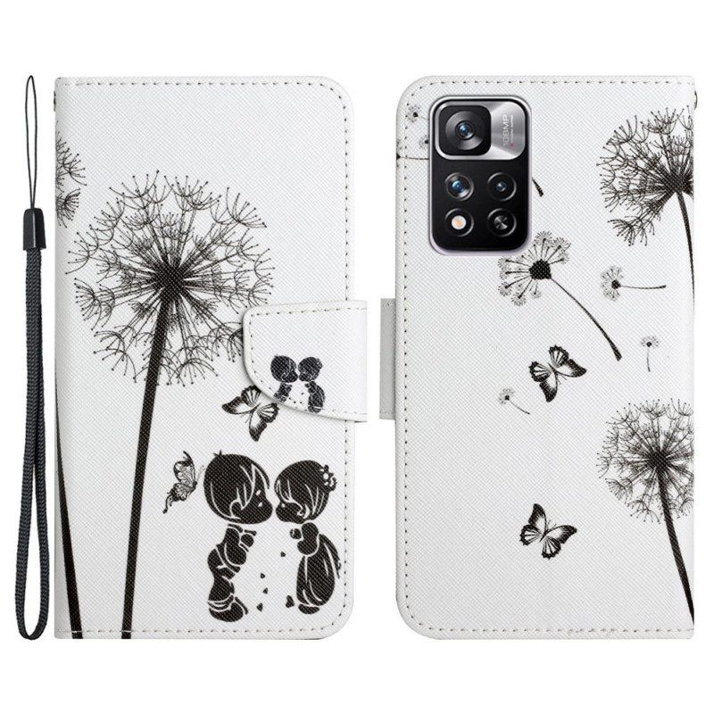 Flip Case voor Xiaomi Redmi Note 11 Pro Plus 5G Baby Love Paardebloem