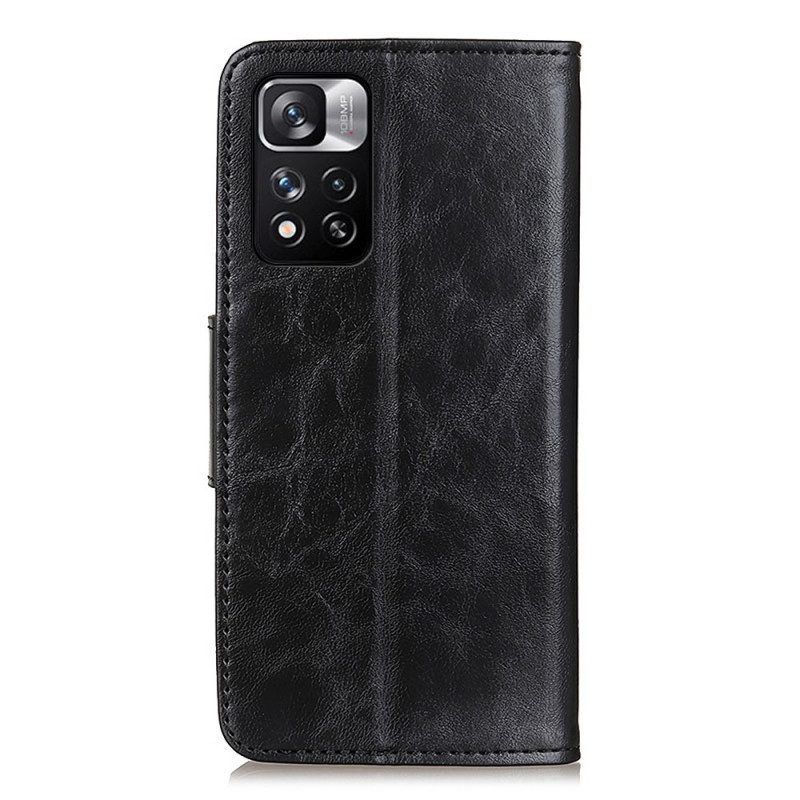 Flip Case voor Xiaomi Redmi Note 11 Pro Plus 5G Split Lederen Omkeerbare Sluiting