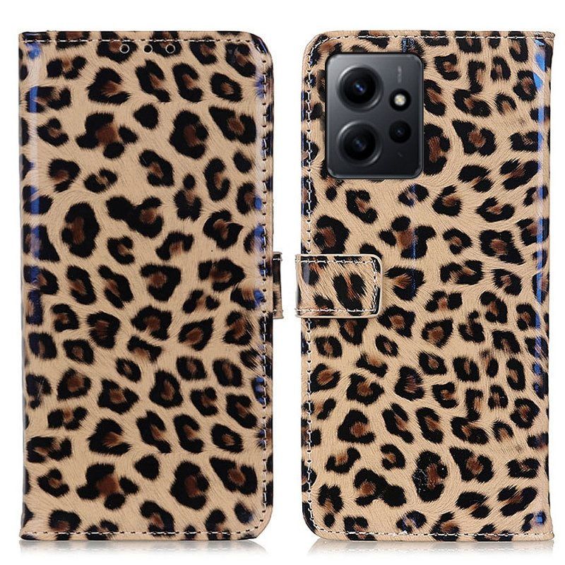 Flip Case voor Xiaomi Redmi Note 12 4G Luipaardhuid-effect