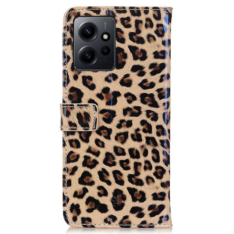 Flip Case voor Xiaomi Redmi Note 12 4G Luipaardhuid-effect