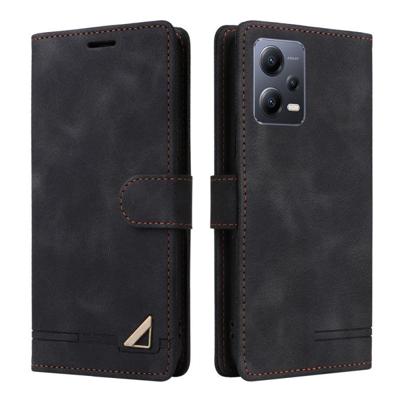 Flip Case voor Xiaomi Redmi Note 12 5G Leren Styling