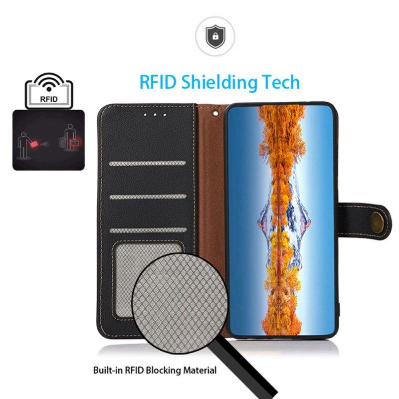 Flip Case voor Xiaomi Redmi Note 12 Pro Plus Khazneh Rfid Echt Leer