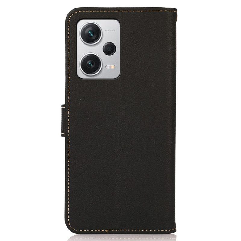 Flip Case voor Xiaomi Redmi Note 12 Pro Plus Khazneh Rfid Echt Leer