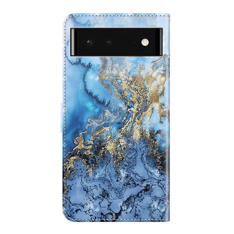 Folio-hoesje voor Google Pixel 7 Met Ketting Band Art