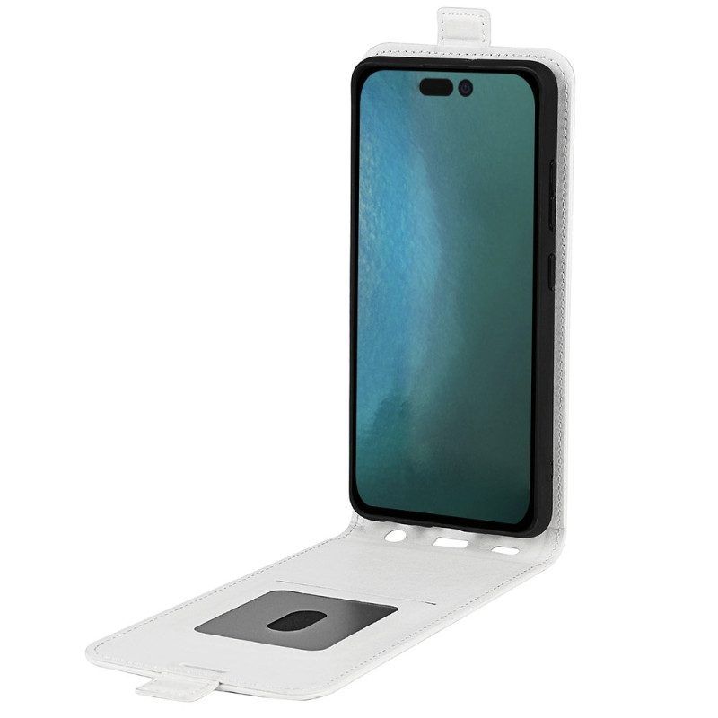 Folio-hoesje voor iPhone 14 Flip Case Verticale Flap Leer Effect