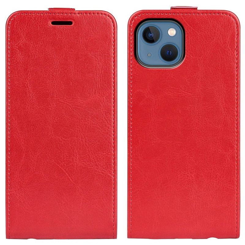 Folio-hoesje voor iPhone 14 Flip Case Verticale Flap Leer Effect