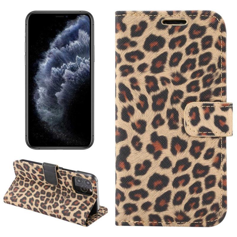 Folio-hoesje voor iPhone 14 Luipaard