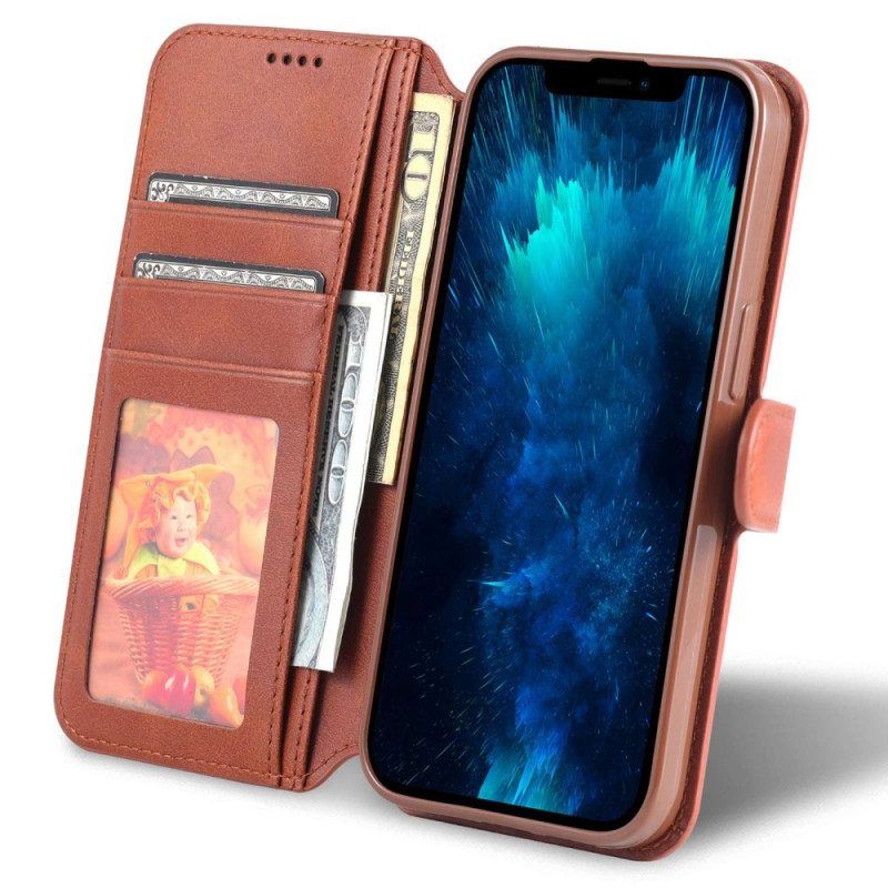 Folio-hoesje voor iPhone 14 Pro Max Azns Kunstleer