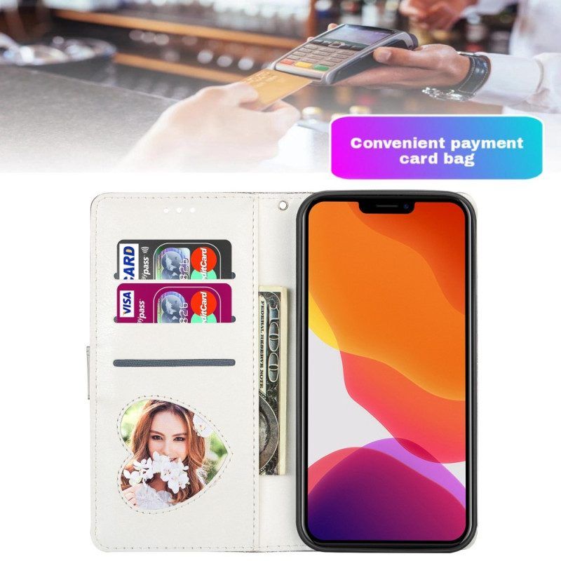 Folio-hoesje voor iPhone 14 Pro Pailletten Glitter Stijl