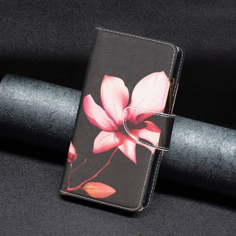 Folio-hoesje voor iPhone 14 Pro Portemonnee Leren Bloemen Portemonnee